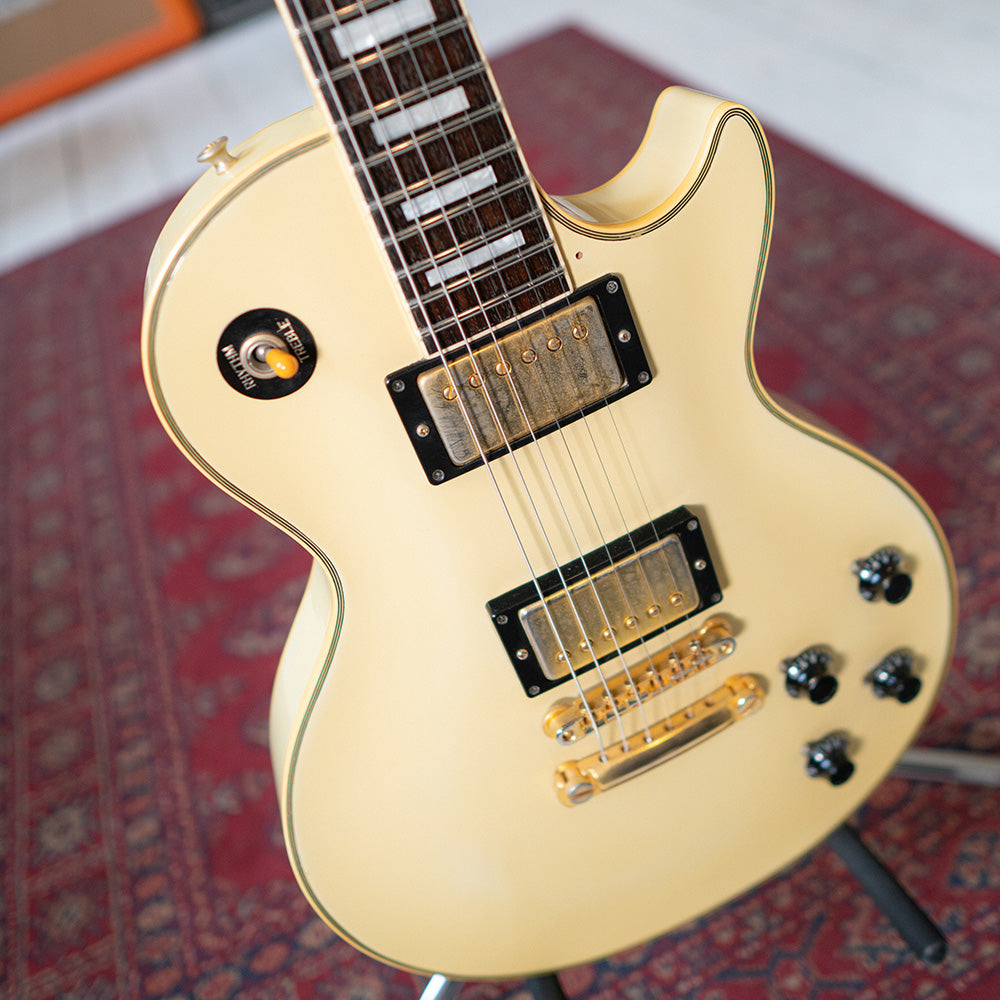 1985 Tokai LC-60 Les Paul Custom Style In Vintage White Burst With Gig Bag - Preowned