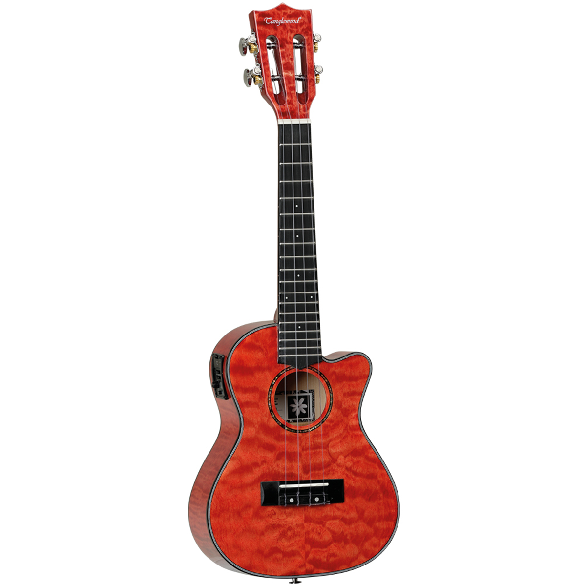 Tanglewood Tiare TWT25E Concert Cut Electro-Ukulele - Red Quilted Maple