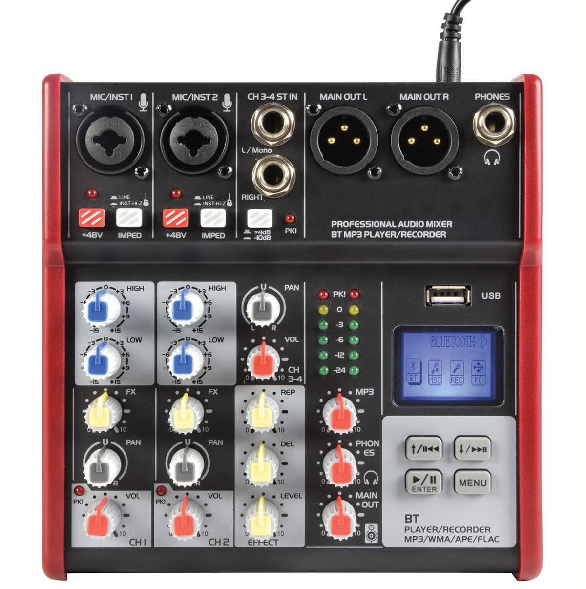Citronic CSM-4 Audio Mixer with USB & Bluetooth