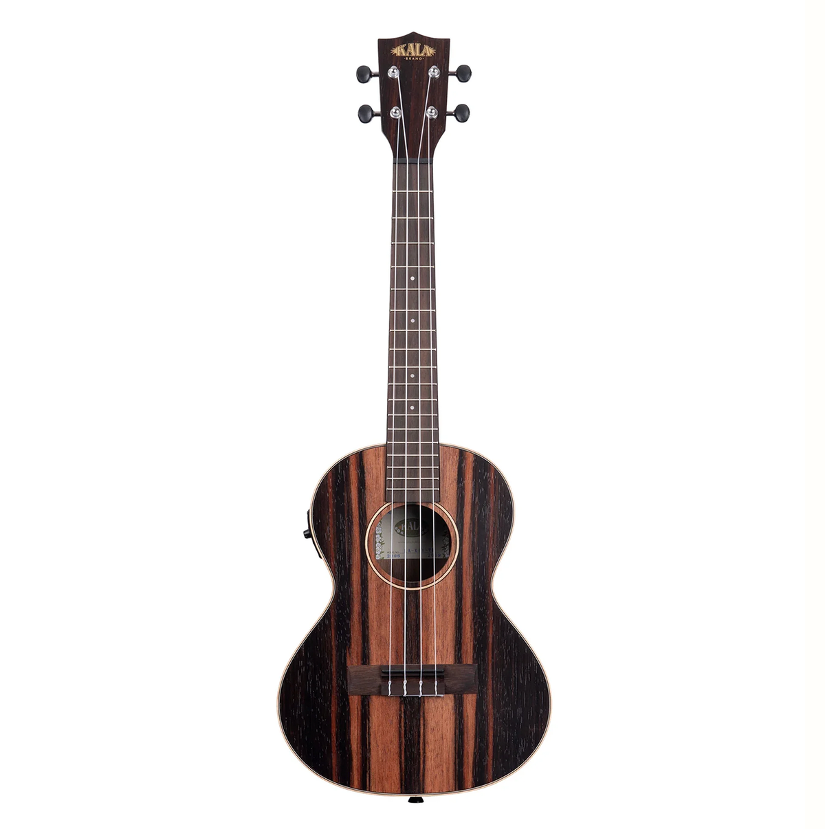 Kala KA-EBY-TE Striped Ebony Tenor Ukulele With Built In EQ