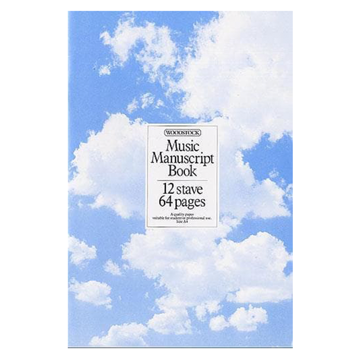 Woodstock Music Manuscript Paper: 12 Stave - 64 pages (A4 Spiral)