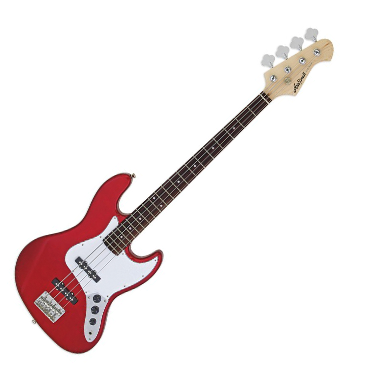 Aria STB Electric Jazz Bass Guitar - Rosewood Fingerboard - Candy Apple Red