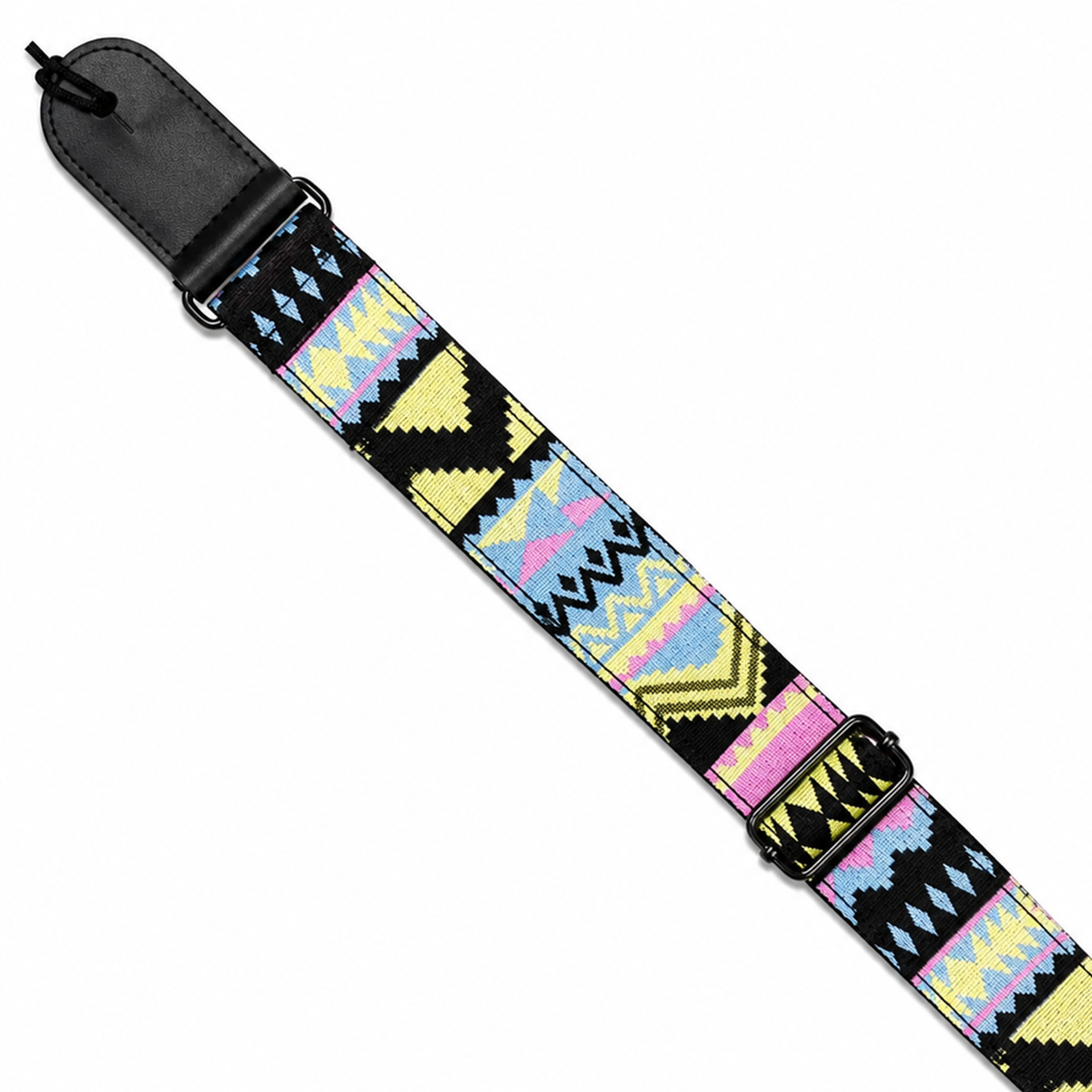 Guitarbitz Woven Guitar Strap 1.5 Inch - Pastel Tribal