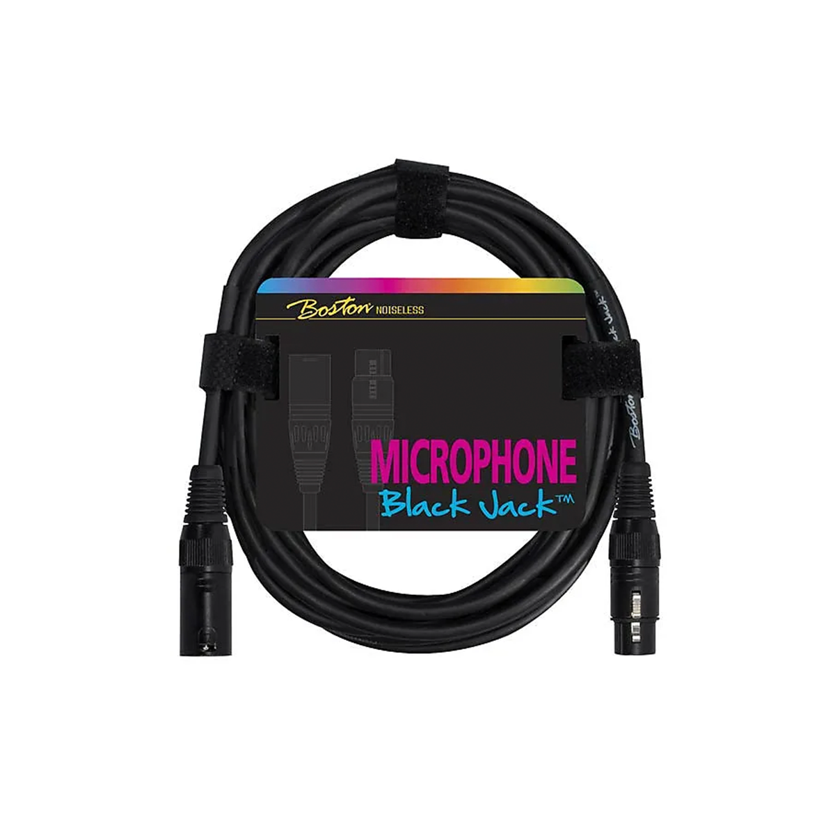 Boston Black XLR to XLR Microphone Cable - 1M