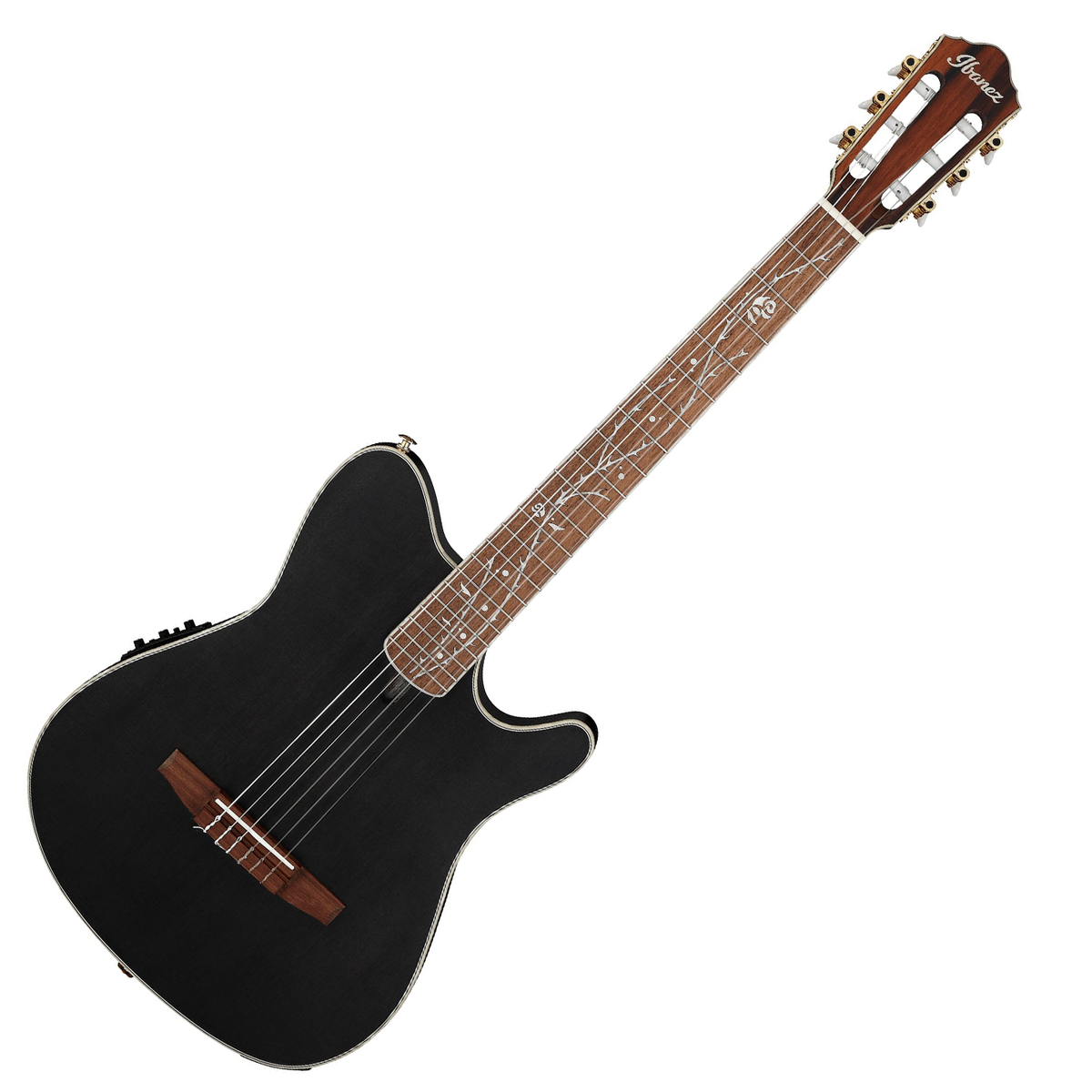 Ibanez TOD10N Tim Henson Signature "Tree of Death" Nylon-String Electro Acoustic Guitar in Transparent Black - B-Stock