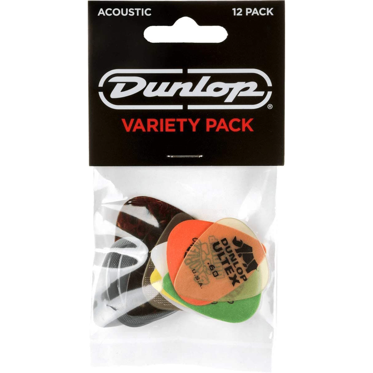 Jim Dunlop PVP112 Acoustic Plectrum Variety Pack - 12 Pack