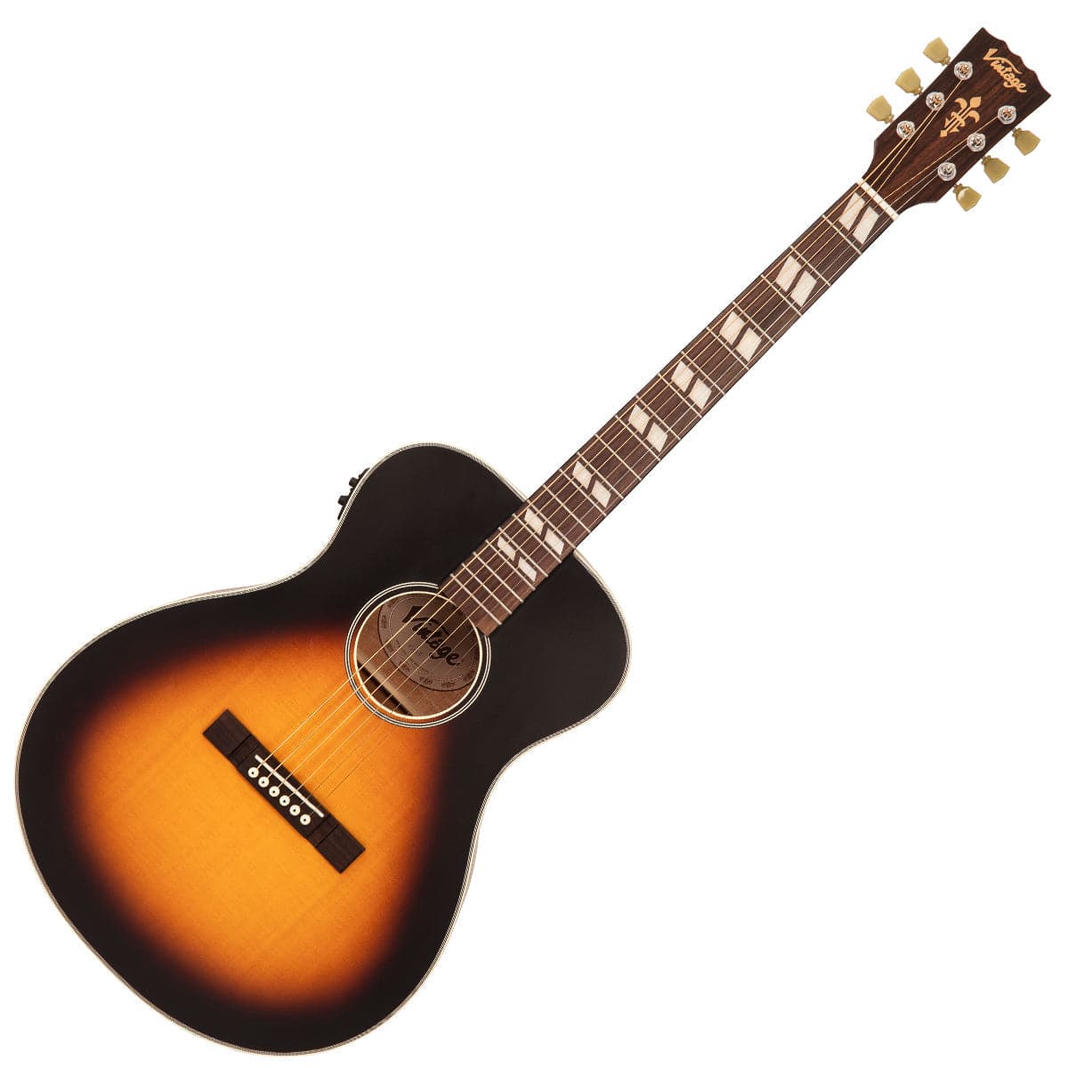 Vintage Historic Series 'Folk' Electro-Acoustic Guitar - Vintage Sunburst