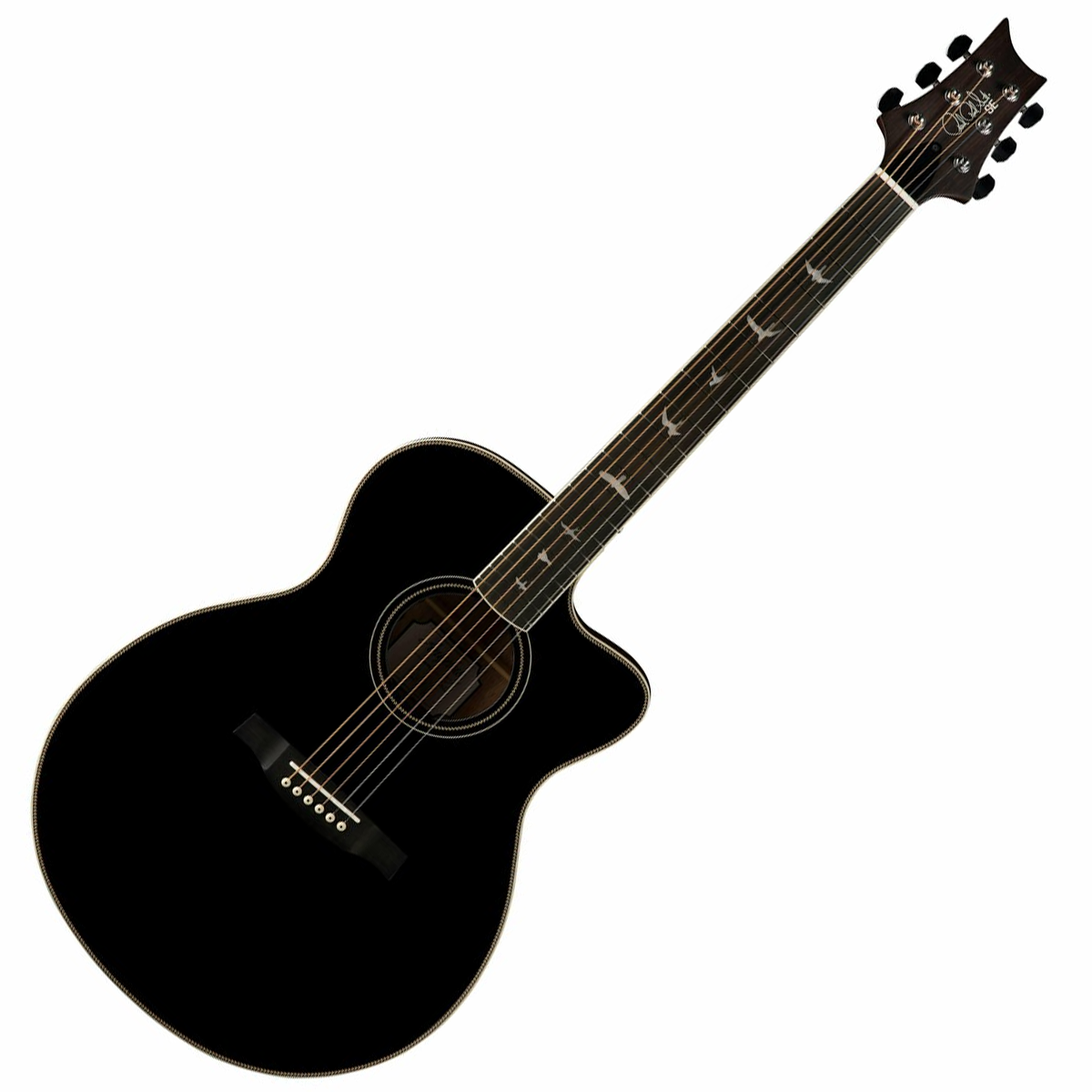 PRS SE A20E Gloss Black Top Electro Acoustic Guitar with Gig Bag