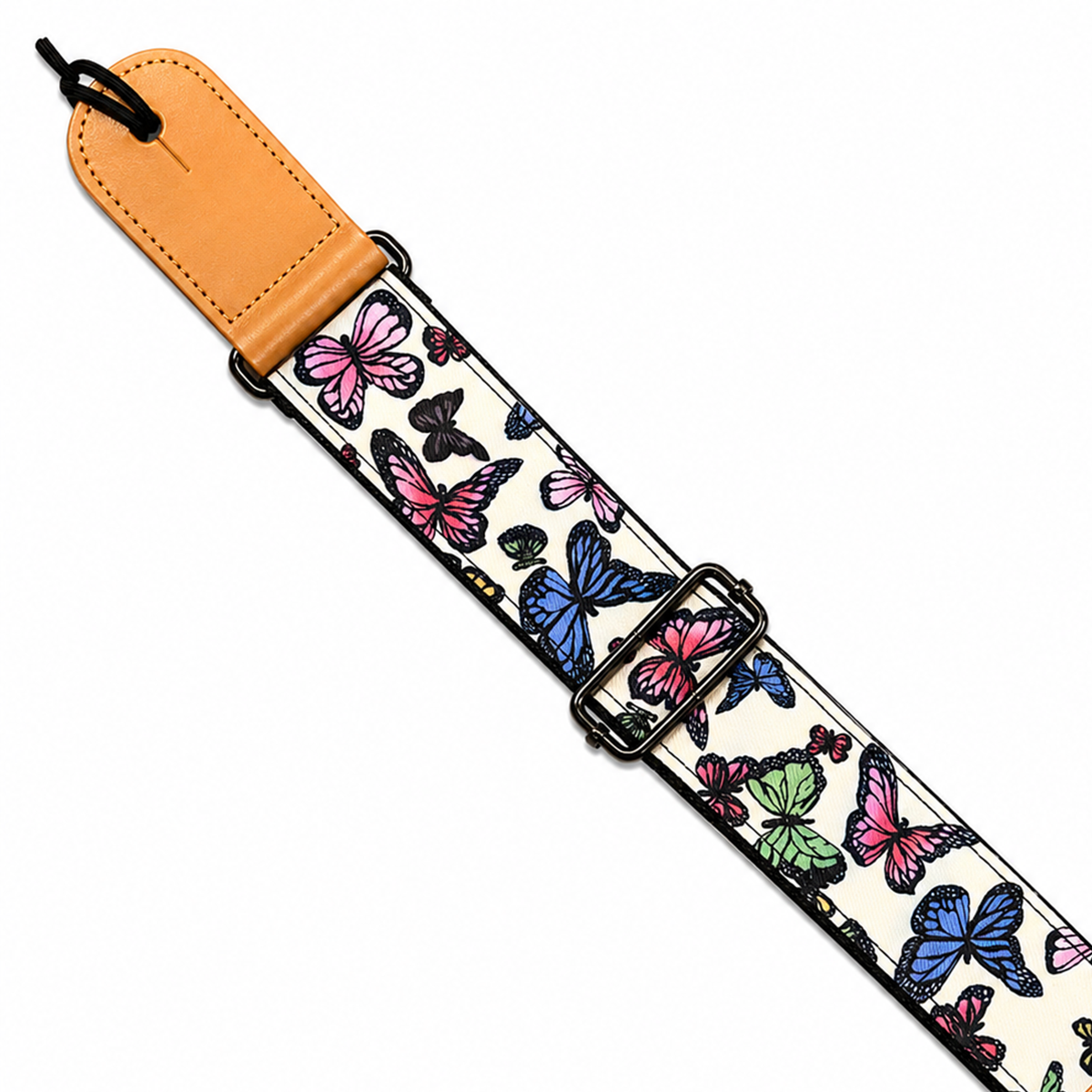 Guitarbitz Woven Guitar Strap 1.5 Inch - Buttferly