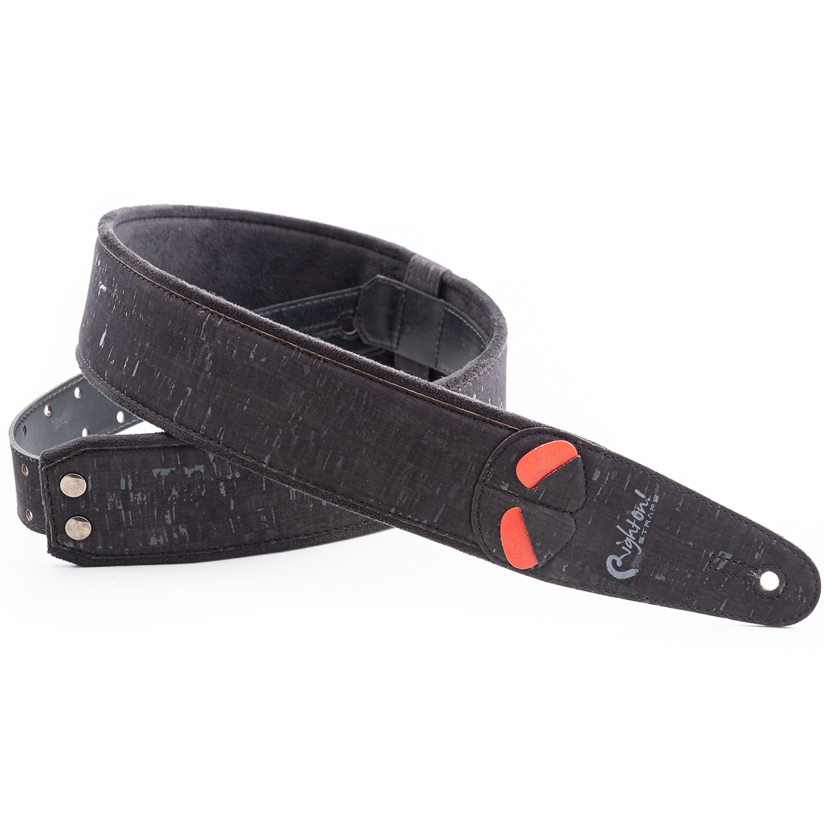 Right On Straps Cork Guitar Strap - Black