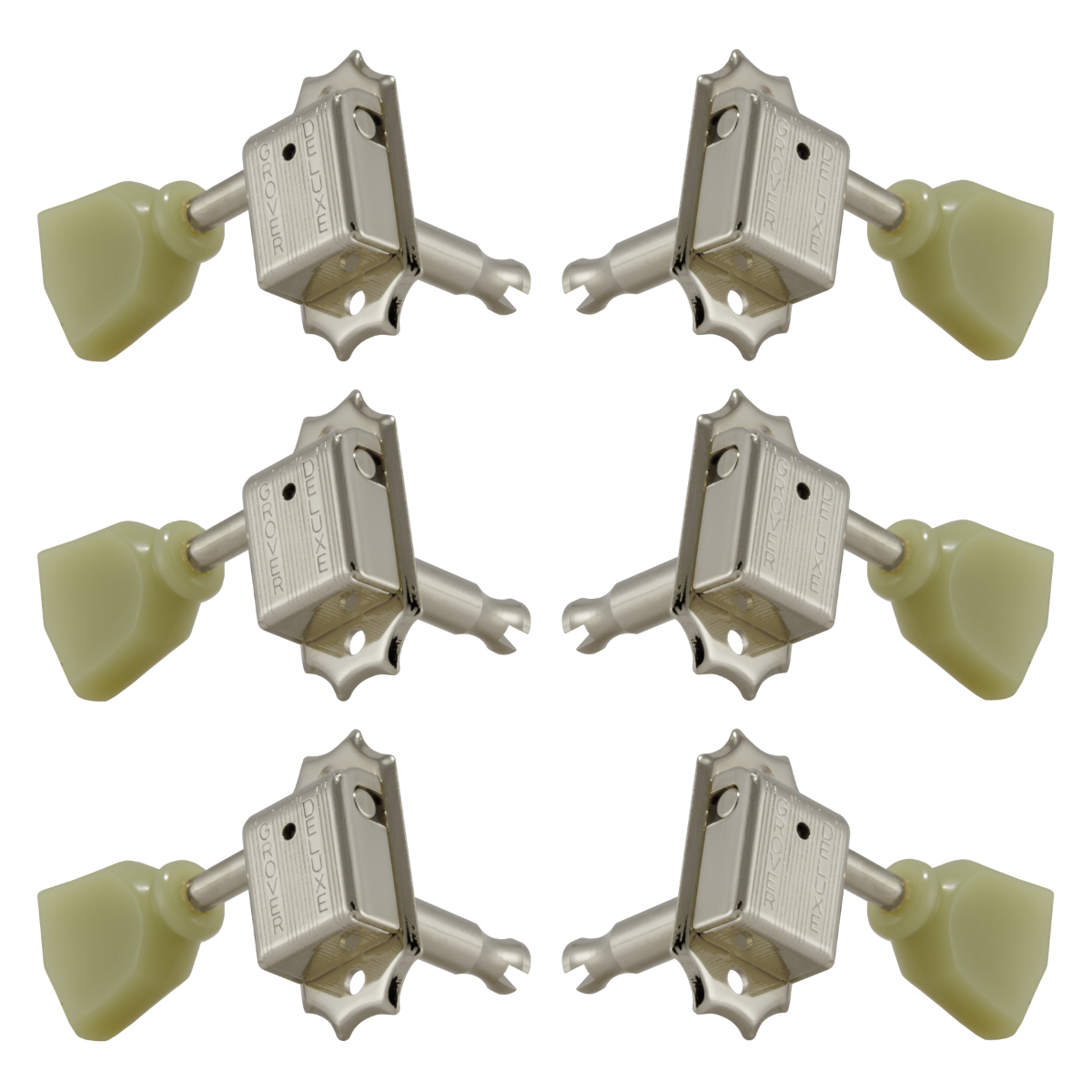 Grover Deluxe 133NK Keystone Machine Heads - 3 a Side - Nickel