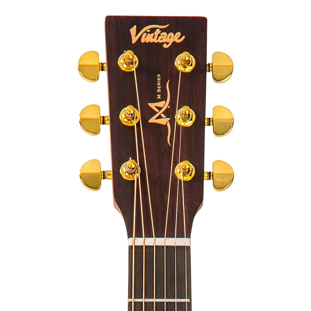 Vintage VE900MH Mahogany Series 'Grand Auditorium' Cut-Away Electro-Acoustic Guitar - Satin Mahogany