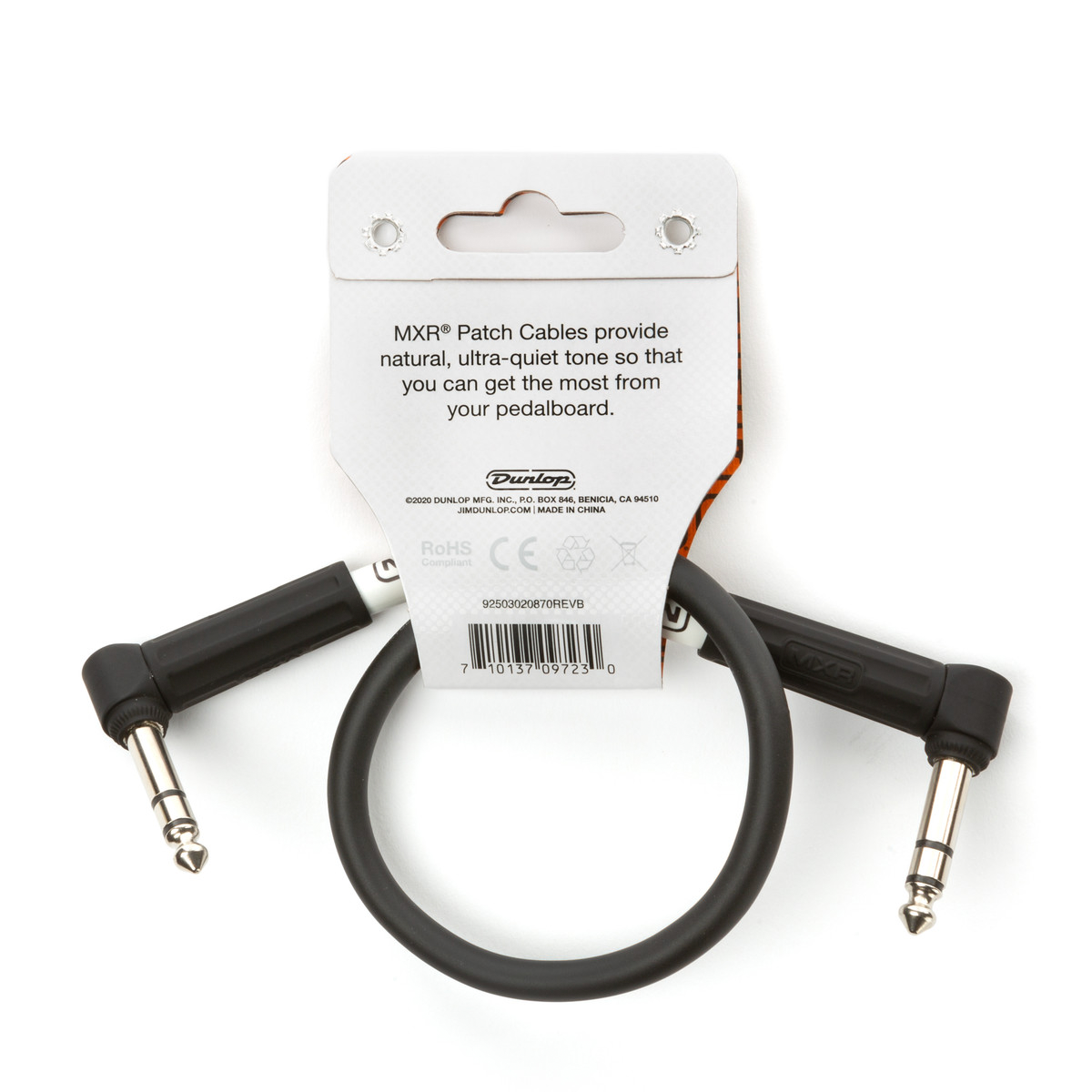 MXR TRS Stereo Patch Cable - 1 Foot
