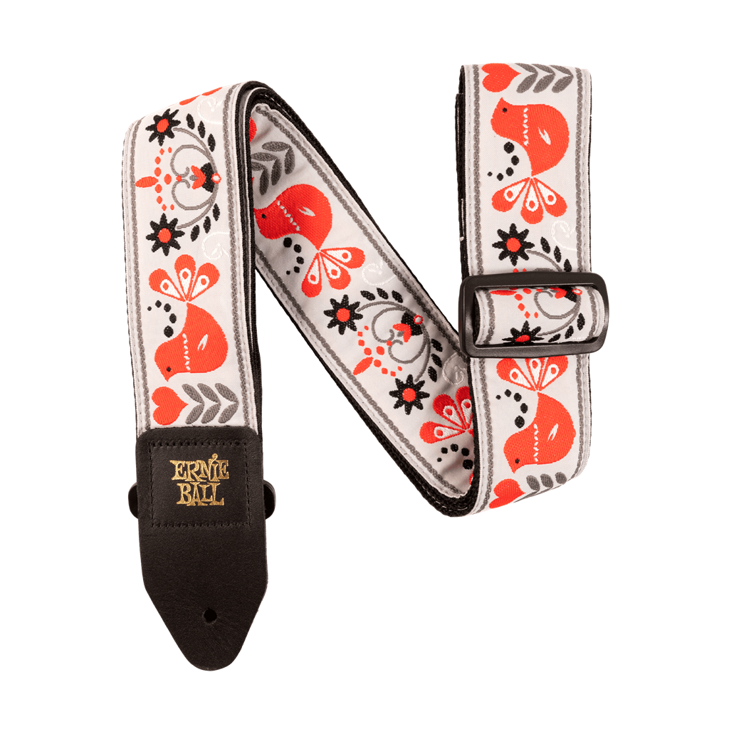 Ernie Ball Strap Jacquard Red Bird Winter
