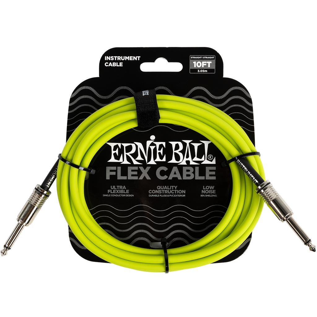 Ernie Ball Flex Instrument Cable 10ft - Green
