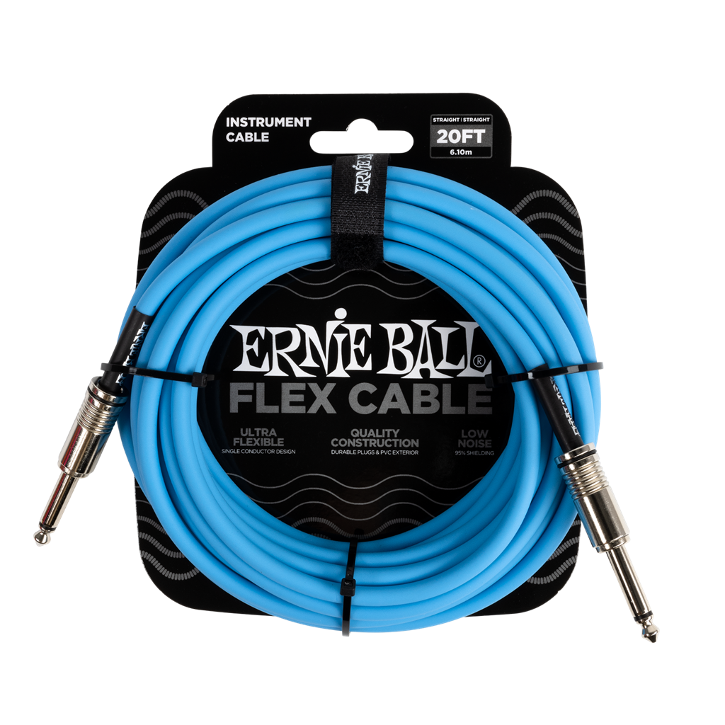 Ernie Ball Flex Instrument Cable 20ft - Blue