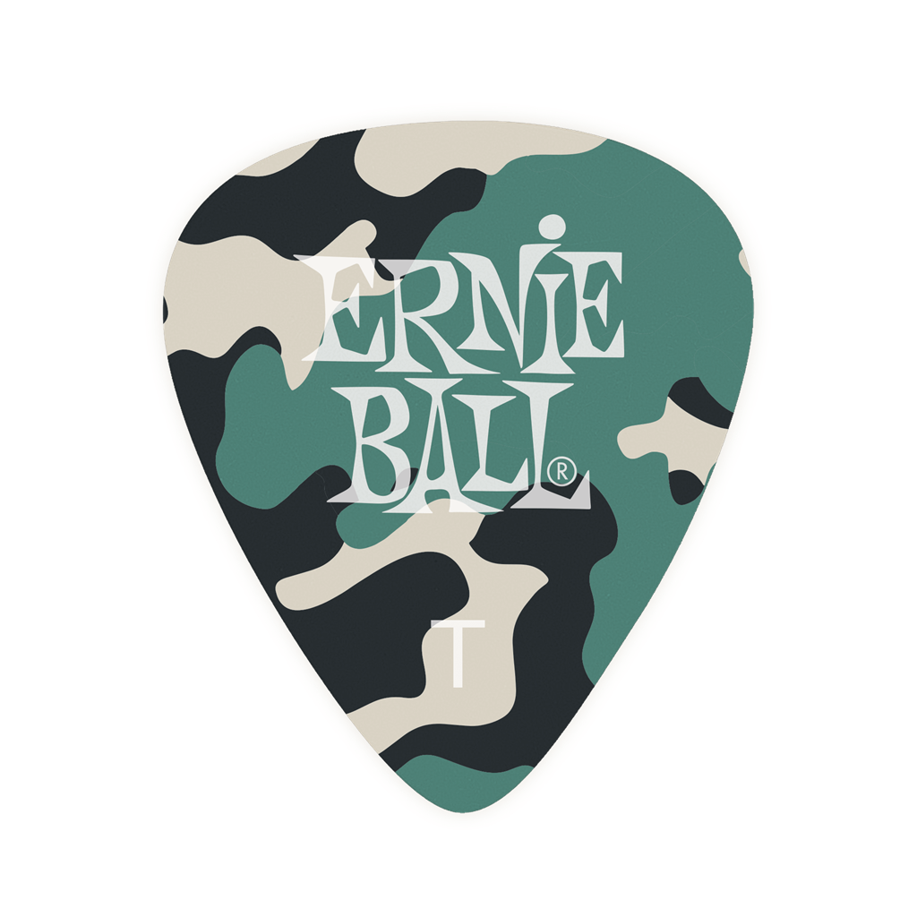 Ernie Ball Camo Picks 12 Pack - Thin .46mm