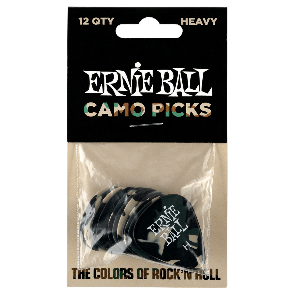 Ernie Ball Camo Picks 12 Pack - Heavy .94mm