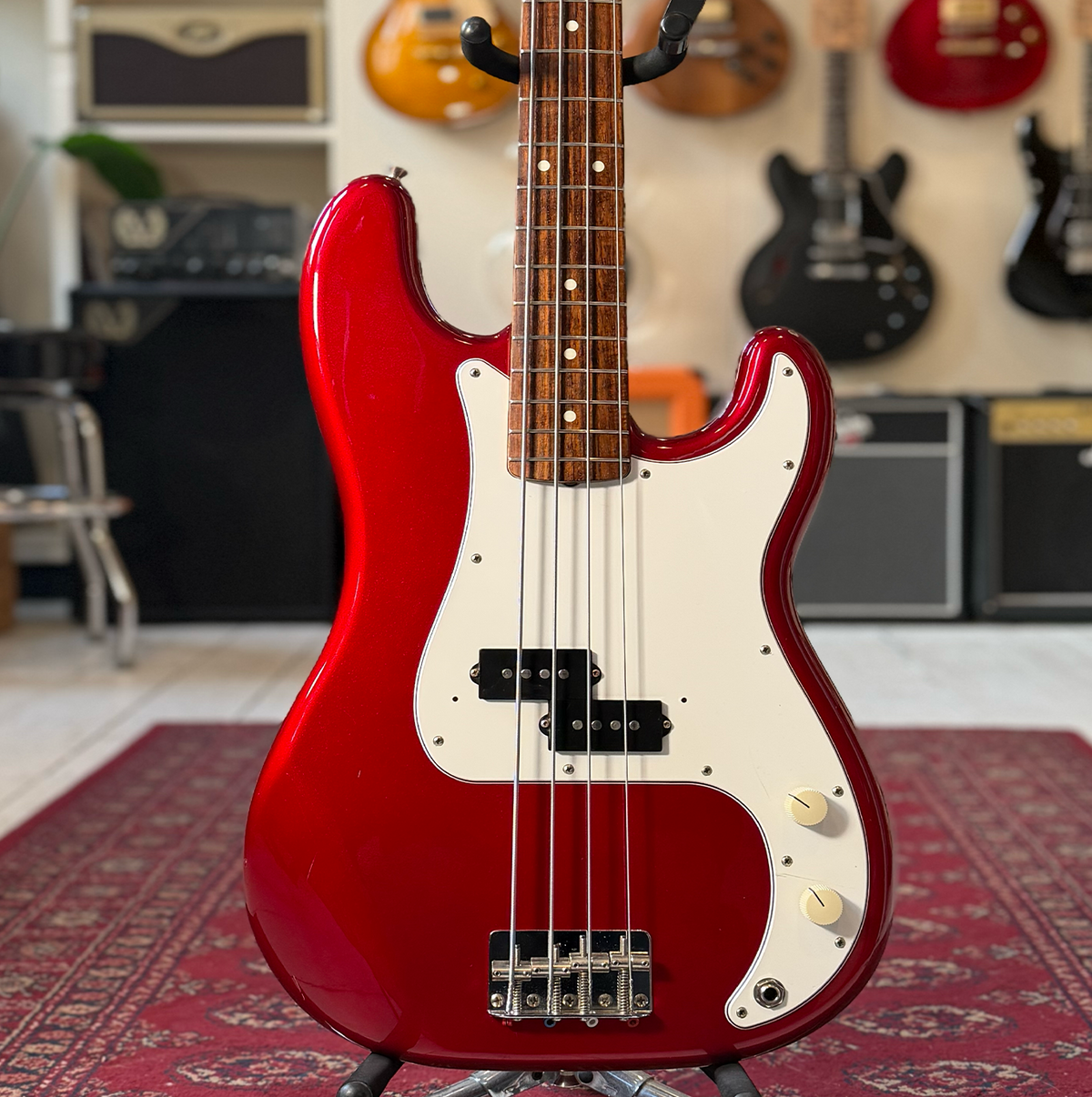 2004 Fender Made in Japan Precision Bass - Candy Apple Red - Preowned