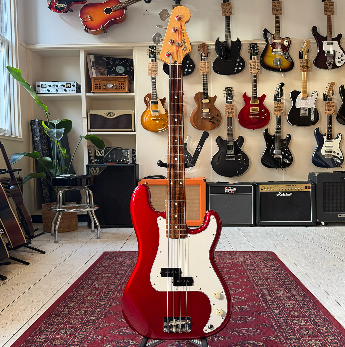 2004 Fender Made in Japan Precision Bass - Candy Apple Red - Preowned