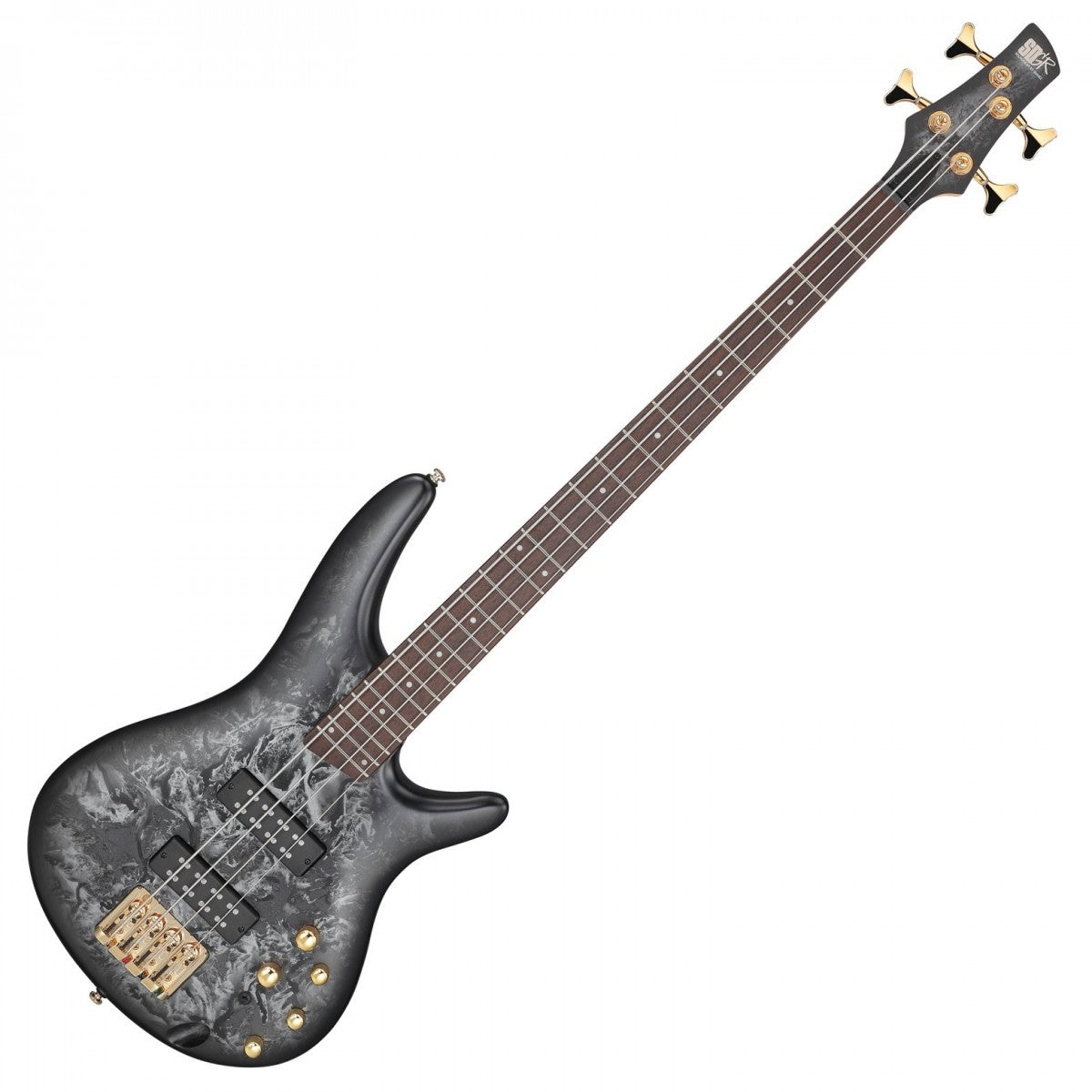 Ibanez SR300EDX Active Bass Guitar - Black Ice Frozen Matte