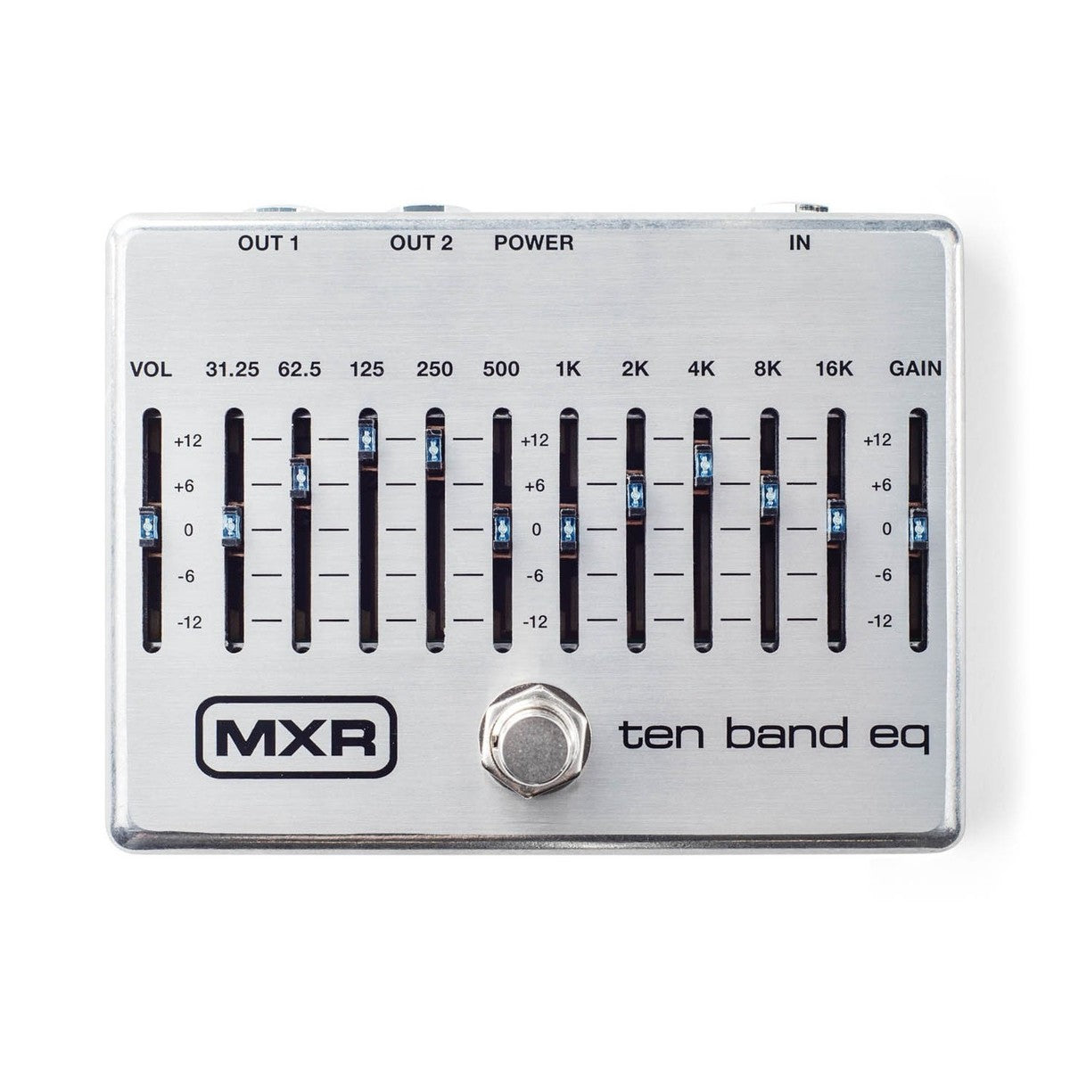 MXR M108S Ten Band EQ Effects Pedal - Silver