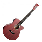 Tanglewood DBT-SFCE-TRG Super Folk Electro Acoustic Guitar - Red Gloss