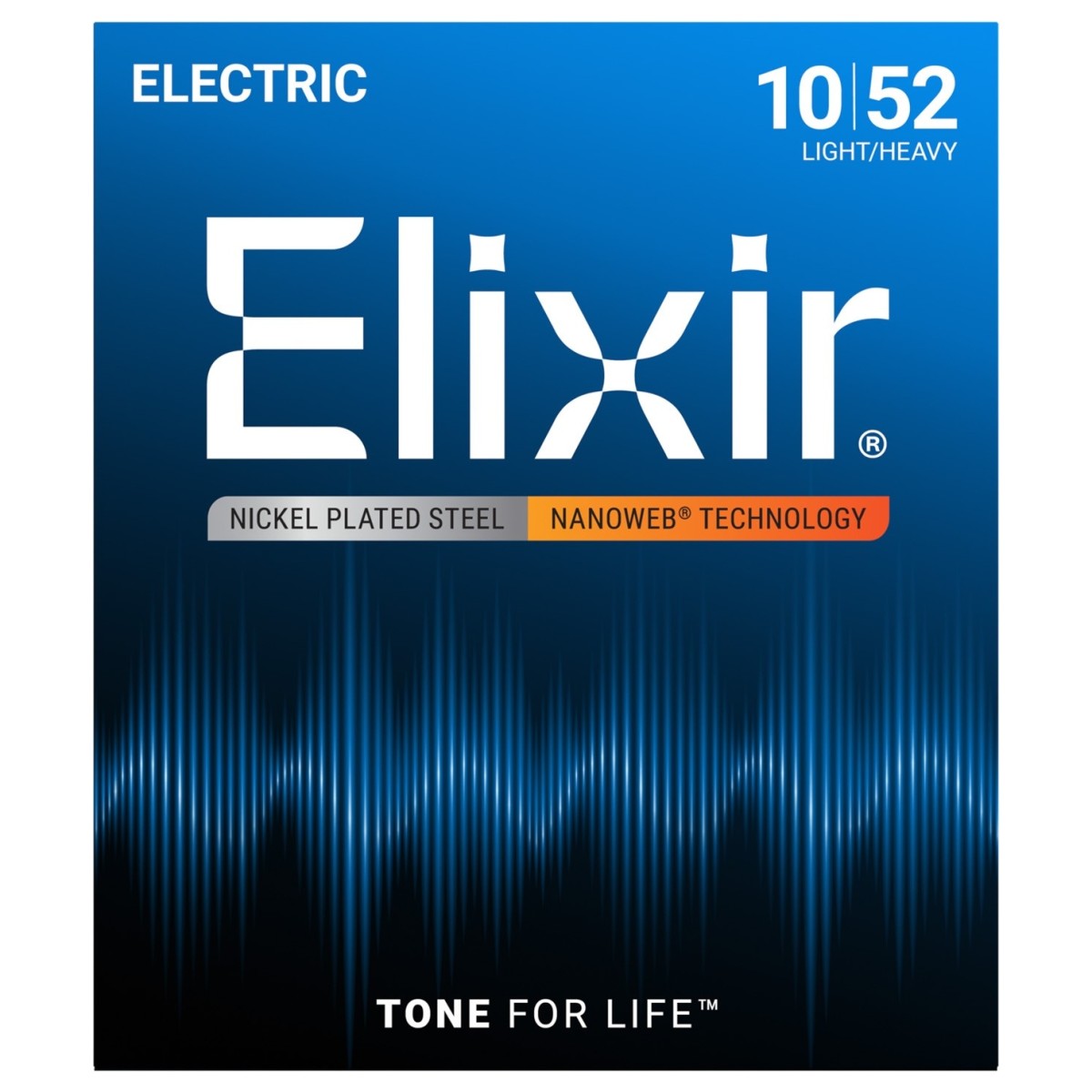 Elixir 12077 Nanoweb Coated Electric Guitar Strings - Light / Heavy - 10-52