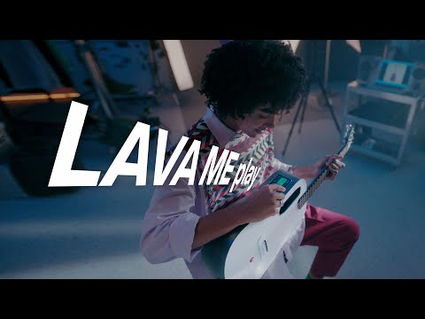 Lava ME PLAY Smart Guitar with Lite Bag - Deep Blue & Frost White - 36"