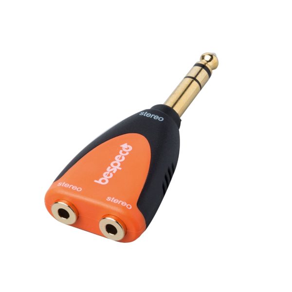 Bespeco SLAD230 Stereo Jack Adapter M Ø 6.3 mm/2 Stereo Jack F Ø 3.5 mm