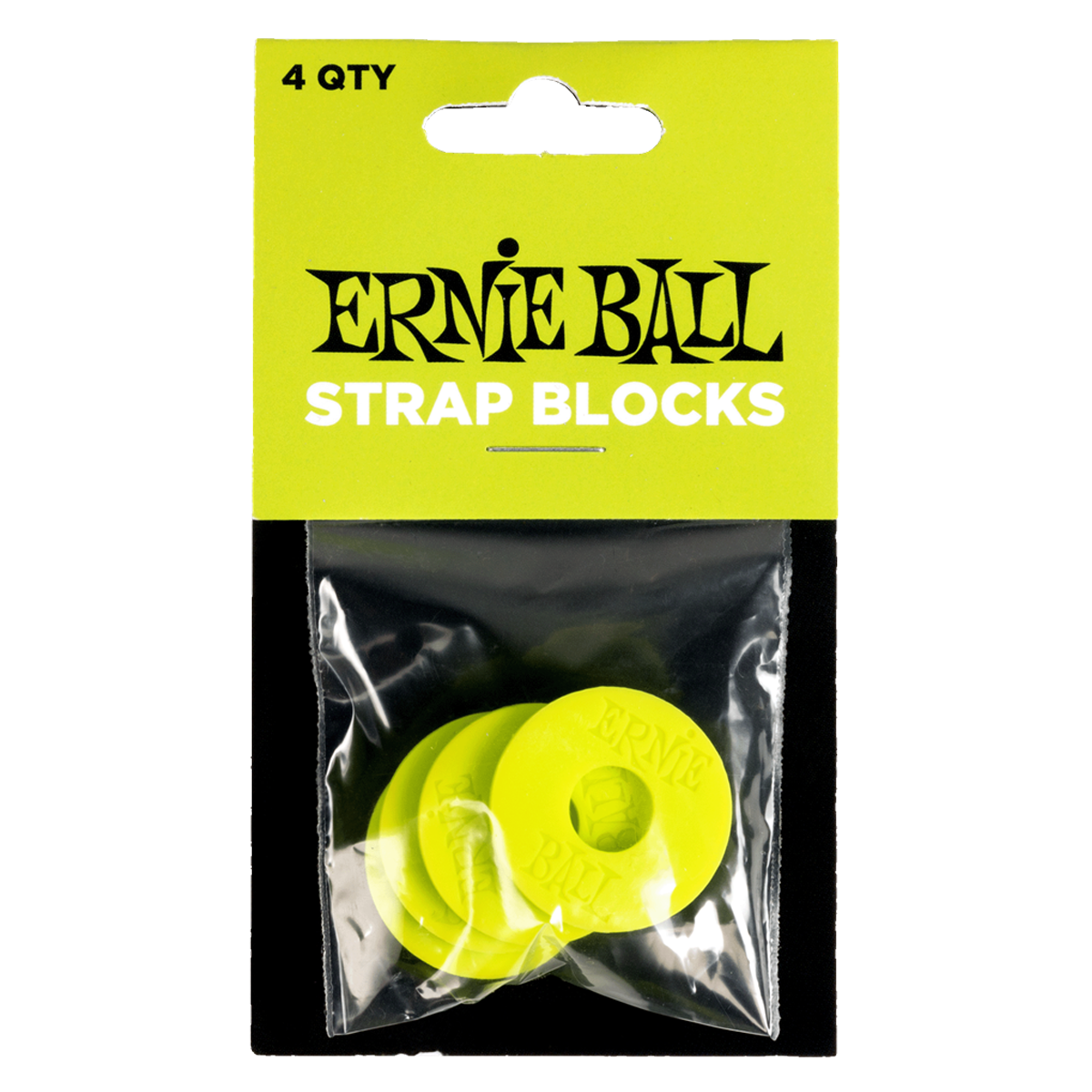 Ernie Ball Strap Blocks Green - 4 Pack