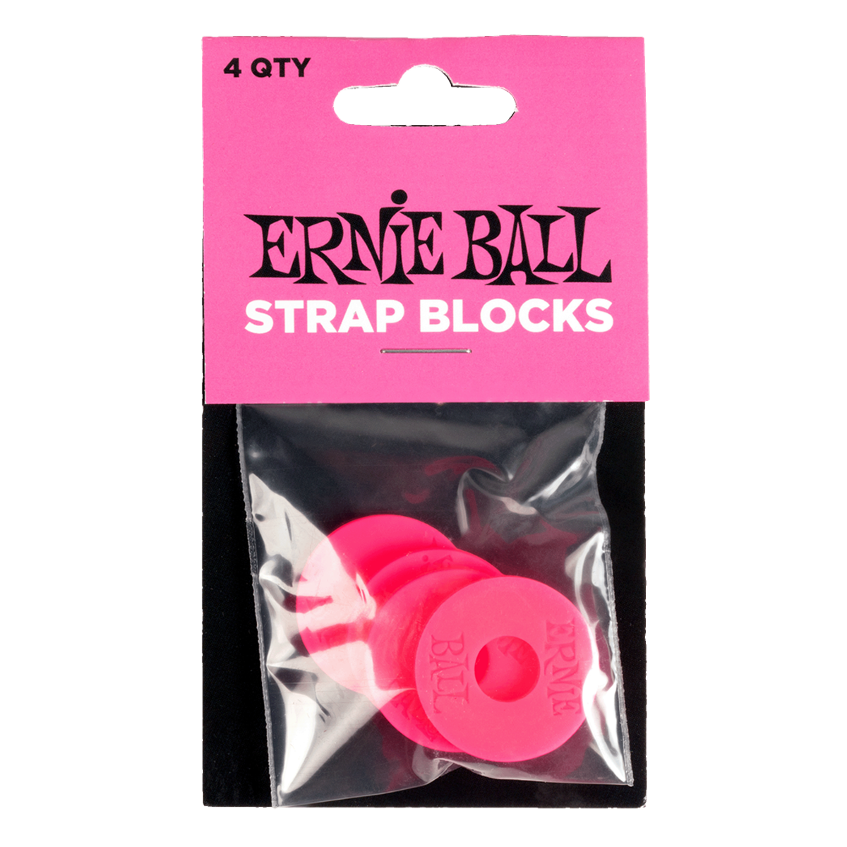 Ernie Ball Strap Blocks Pink - 4 Pack