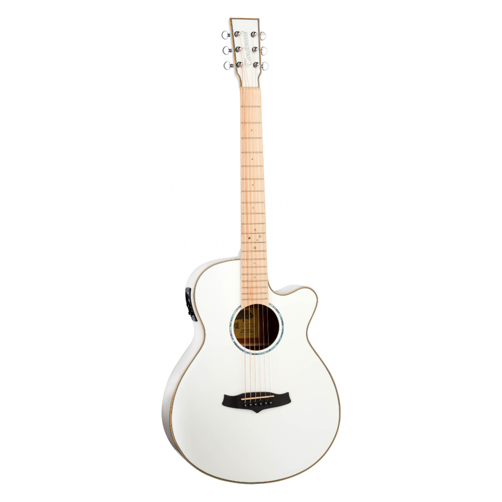 Tanglewood Winterleaf TW4CEBLW Super Folk Electro Acoustic Guitar - Whitsunday White Gloss