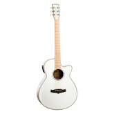 Tanglewood Winterleaf TW4CEBLW Super Folk Electro Acoustic Guitar - Whitsunday White Gloss