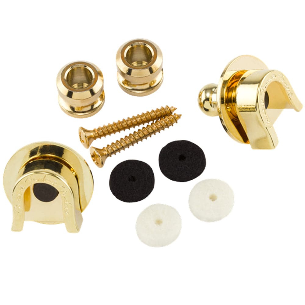 Fender Security Strap Locks and Buttons - Gold (0022043049)