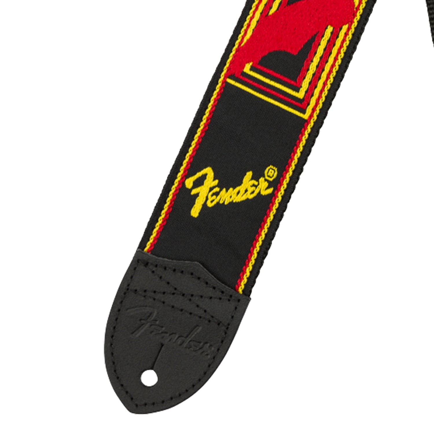 Fender Monogrammed Guitar Strap - Black & Red (0990681500)