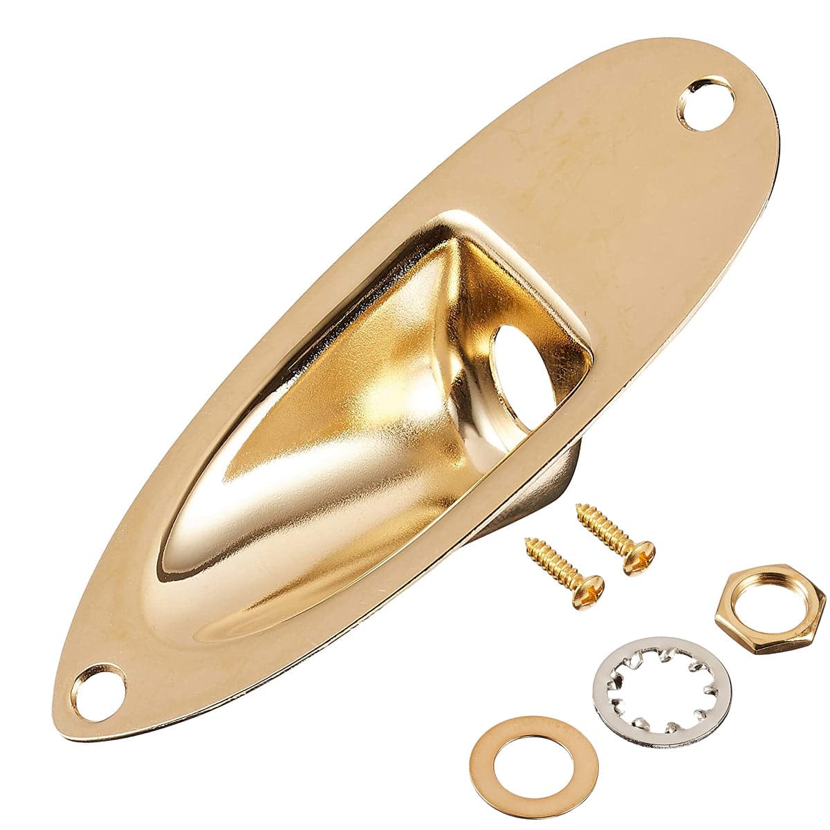 Fender Original Jack Plate / Ferrules for Stratocaster - Gold (0991940200)