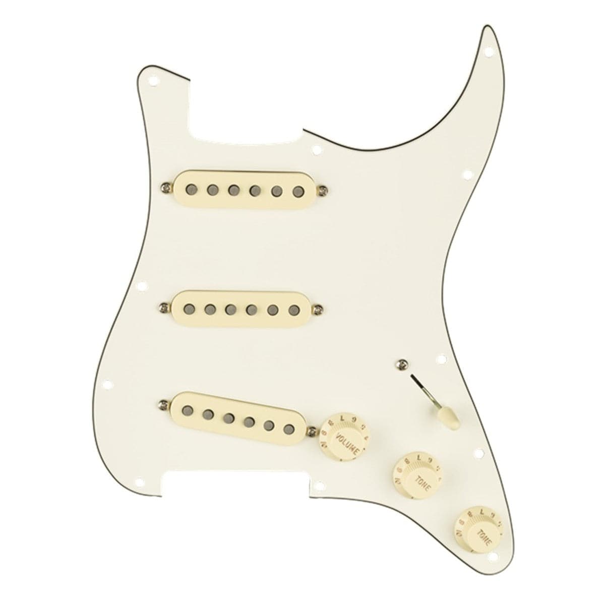 Fender Loaded Pre-Wired Stratocaster Pickguard Tex Mex Pickups - White (0992343509)