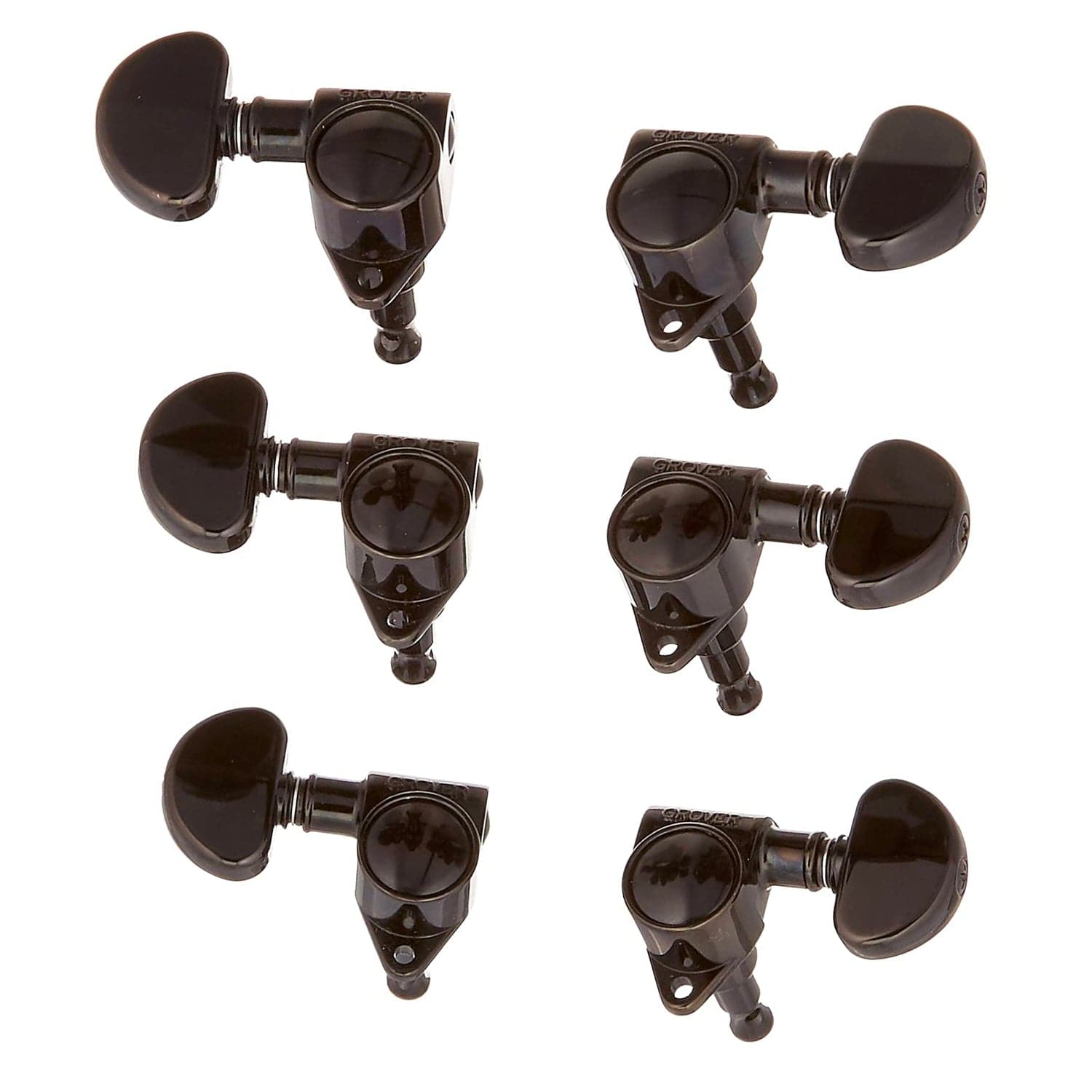 Grover 102-18BC Original Rotomatics Machine Heads 18:1 - 3 a side - Black Chrome