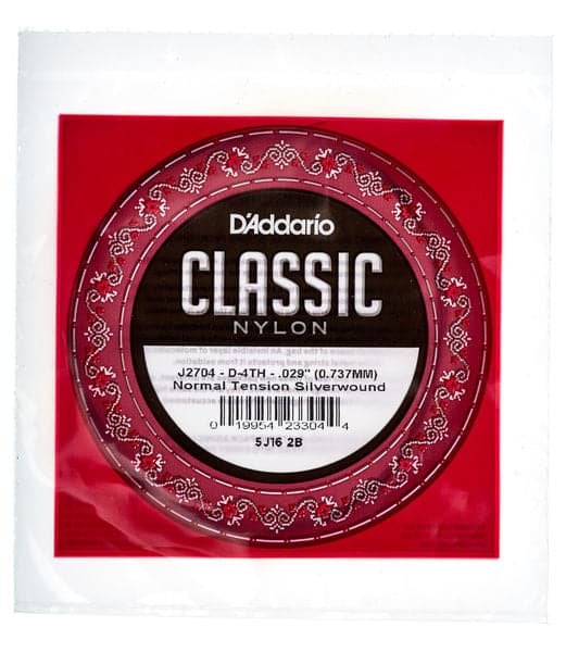 D'Addario J2704 Single Nylon Classical Guitar String - 4th D