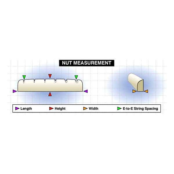 Graph Tech PQ-5000-00 Tusq Top Nut for Fender - Slotted Curved Bottom