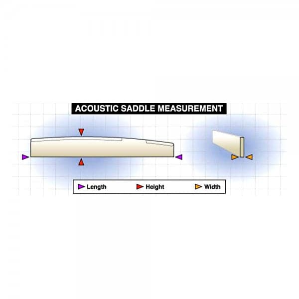 Tusq Acoustic Compensating Saddle 1/8" - Taylor Style (PQ-9200-CO)