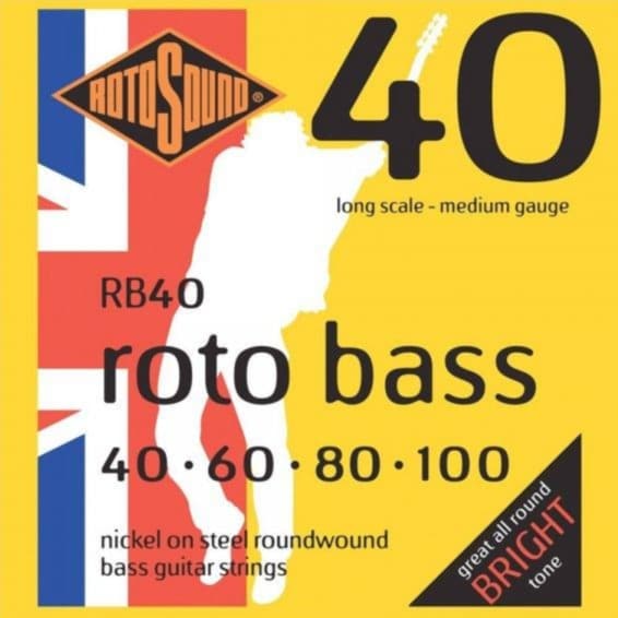 RB40 Roto Bass 40 Bass Guitar Strings Medium Gauge 40-100