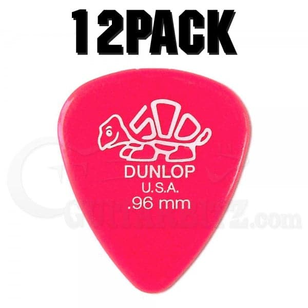 Delrin Standard Plectrum Players Pack - 12 Pack - .96 Dark Pink