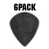 Nylon Jazz III XL Black Stiffo Plectrum Players Pack - 6 Pack