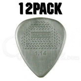 Nylon Maxgrip Plectrum Players Pack - 12 Pack - 1.14mm Gun Metal Grey