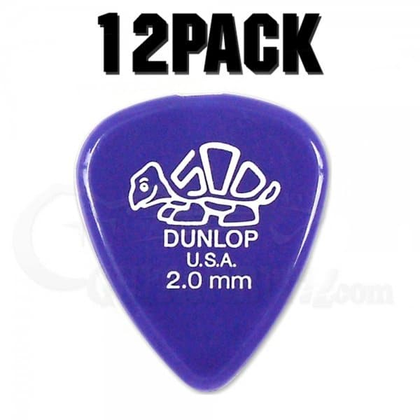 Delrin Standard Plectrum Players Pack - 12 Pack - 2mm Purple