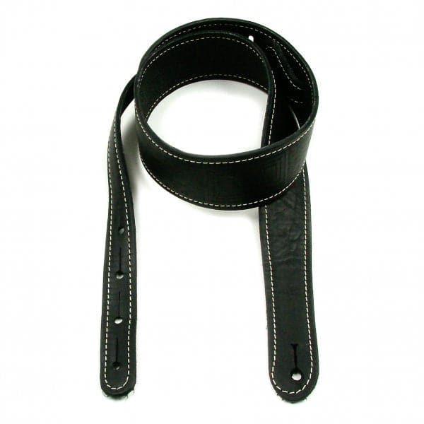 Monogram Leather Guitar Strap - Black