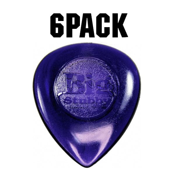 Big Stubby Plectrum Players Pack - 6 Pack - 3mm Purple