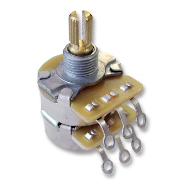 Dual 500K / 250K Split Shaft Potentiometer for Tone Control